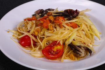 Green mango salad with seafood