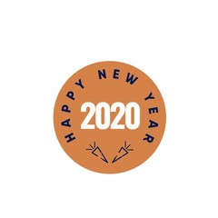 Happy new year 2020 design template. Design for calendar, greeting cards or print.
