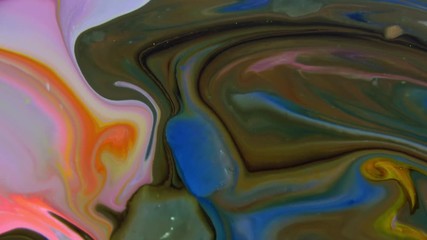Very Nice Ink Abstract Psychedelic Paint Liquid Motion Background Texture Video.
