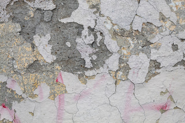 Old Weathered Damaged Peeling Concrete Wall Texture