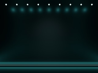 Neon simple abstract background. Blue, green. 3d render. - 291709127