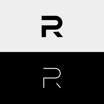 Letter R P RP PR Logo Design Simple Vector