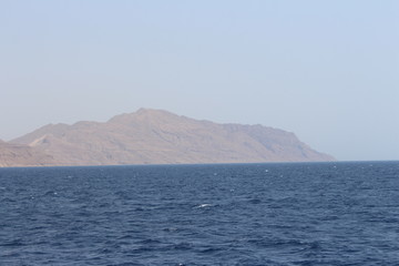 view from the yacht to the red sea