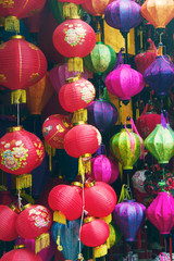 Fototapeta na wymiar chinese and vietnamese lantern, vertical