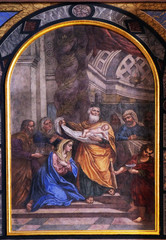 The Presentation of Jesus in the Temple, altarpiece in the Franciscan Church of the Annunciation in Ljubljana, Slovenia