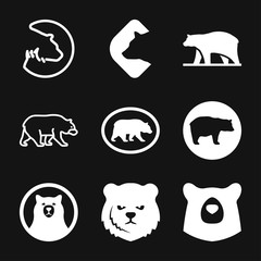 Bear icon. Vector concept illustration for design.