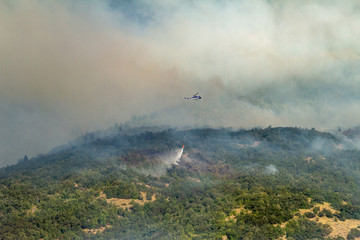 Helicopter wild fire
