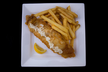Beer battered Barramundi fish and chips