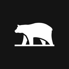 Bear icon. Vector concept illustration for design.