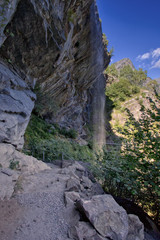 Small waterfall among the rocks