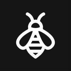 Honey bee icon. Farm animal sign. Graph symbol