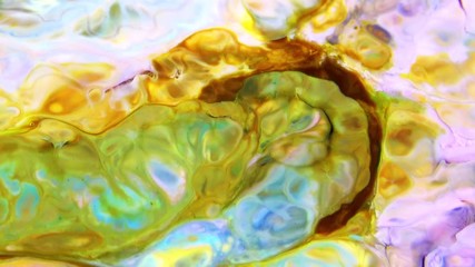 Very Nice Ink Abstract Psychedelic Paint Liquid Motion Background Texture Video.