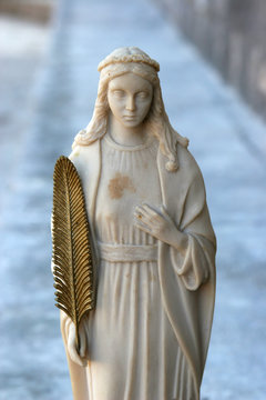 Saint Vincenca statue, Church of All Saints in Blato, Korcula island, Croatia