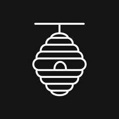 Beehive vector icon. beehive sign on background.