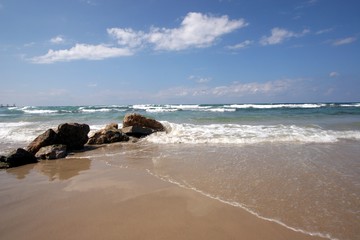 Fototapeta na wymiar National park Caesarea on coast of Mediterranean sea in Israel