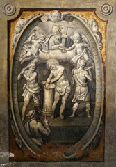 The flagellation of the Christ, by Parmigianino in the Basilica of Santa Maria della Steccata, Parma, Italy