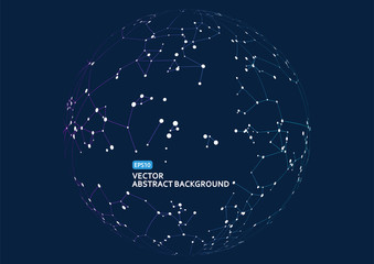 point and line composed world map,representing the global,Global network connection,international meaning.	