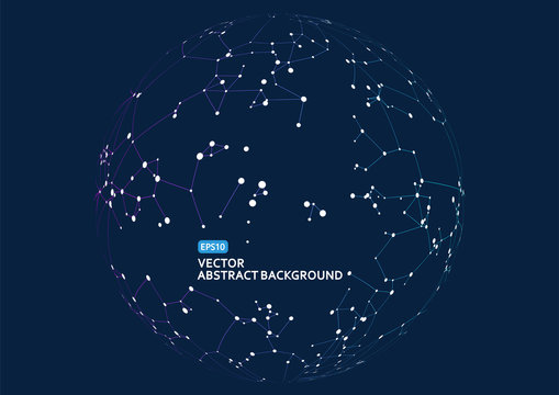 point and line composed world map,representing the global,Global network connection,international meaning.	