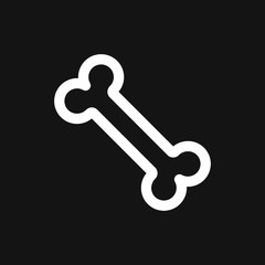 Bone flat icon. Single high quality symbol
