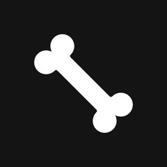 Bone flat icon. Single high quality symbol
