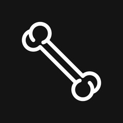 Bone flat icon. Single high quality symbol