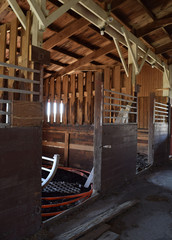 Fototapeta na wymiar interior of an old stable