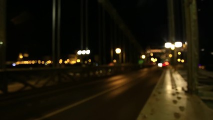 blur abstract bokeh of street city night light background.