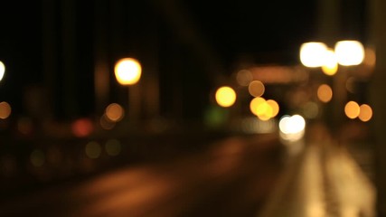 blur abstract bokeh of street city night light background.