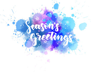 Season's greetings lettering. Christmas holiday concept