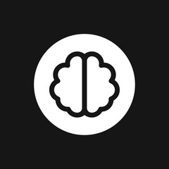 Brain vector icon. Simple illustration isolated on background
