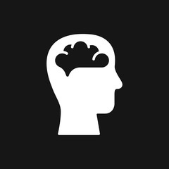 Brain vector icon. Simple illustration isolated on background