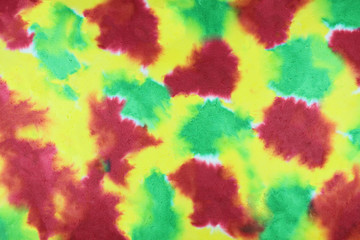 close up hand made painting on mulberry paper