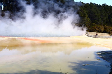 Champagne Pool an active geothermal area, North island, New Zealand