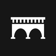 Bridge icon in flat style. Road business concept.