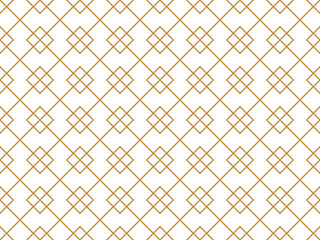 The geometric pattern with lines. Seamless vector background. White and gold texture. Graphic modern pattern. Simple lattice graphic design