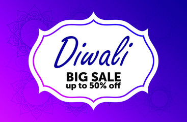 happy diwali with ornament of rangoli