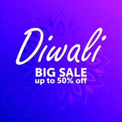 happy diwali with ornament of rangoli