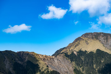 Beautiful landscape of mountains at Hehuashan in Taiwan.