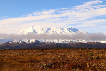 Mount Ruapehu, snowy peak, North Island, New Zealand