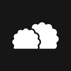 Bushes icon, vector silhouette isolated on backgorund.