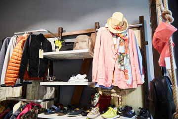 Men's clothing in the store