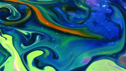Very Nice Ink Abstract Psychedelic Paint Liquid Motion Background Texture Video.