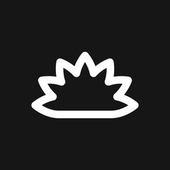 Bushes icon, vector silhouette isolated on backgorund.