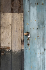 old wooden door with lock