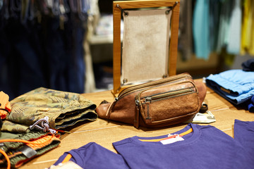 Men's bags in the store