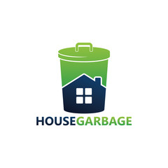 House Garbage Logo Template Design