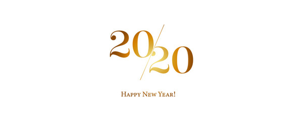 2020 Logo Happy New Year Background. Brochure Design Template, Poster, Card, Banner. Vector Illustration.