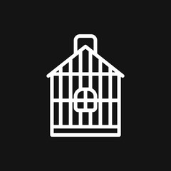 Bird cage icon for your design, logo. Vector illustration