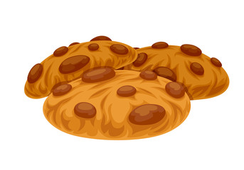 Chocolate chips cookies illustration.