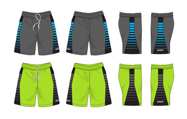 Set of Sport shorts template stock illustration	
